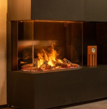 Elegant Faber e-Matrix el-pejs med realistisk flammeeffekt og gløder – hygge og varme i hjemmet. Køb hos Pejseringen